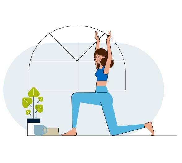 Dame faisant du yoga