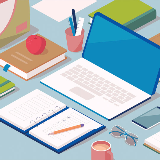 Illustration d'un ordinateur portable et d'un ordinateur portable